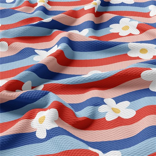 4th of July Patriotic Printed Liverpool Fabric AA1852 & Get a Free $89.99 Embroidery Bundle