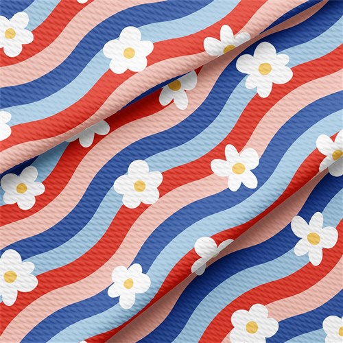 4th of July Patriotic Printed Liverpool Fabric AA1852 & Get a Free $89.99 Embroidery Bundle