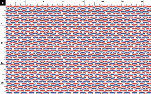 4th of July Patriotic Printed Liverpool Fabric AA1852 & Get a Free $89.99 Embroidery Bundle