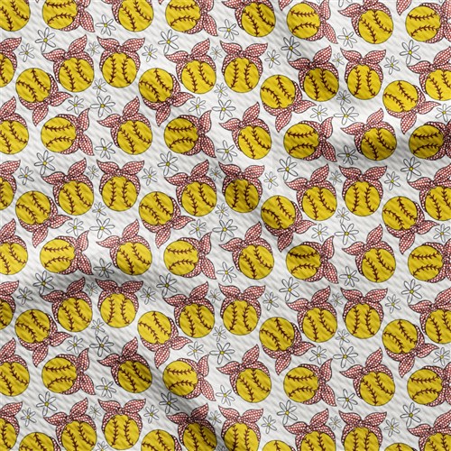 Printed Liverpool Fabric AA2512 Softball & Get a Free $89.99 Embroidery Bundle