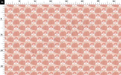 Fall Pumpkin Printed Liverpool Bullet Textured Stretch Solid Strip Thick Knit Jersey Fabric