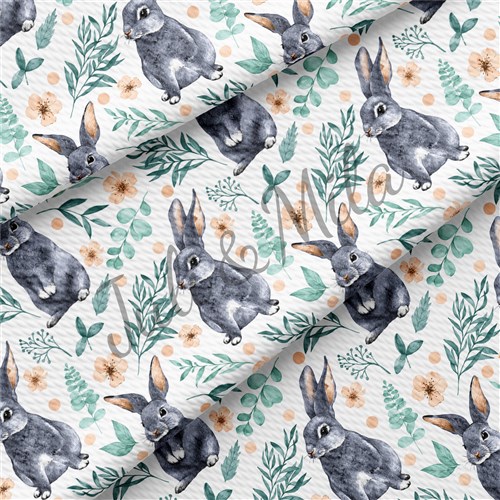 Easter Printed Liverpool Fabric Egg Bunny Pastel(E26) & Get a Free $89.99 Embroidery Bundle