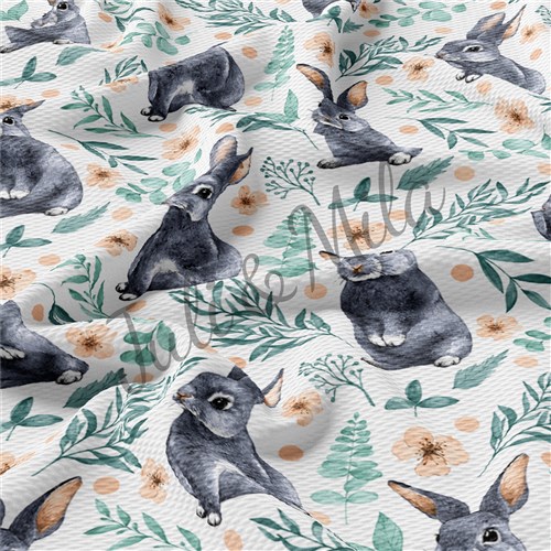 Easter Printed Liverpool Fabric Egg Bunny Pastel(E26) & Get a Free $89.99 Embroidery Bundle