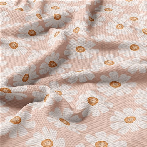 Floral Printed Liverpool Bullet Textured Stretch Solid Strip Thick Knit Jersey Fabric
