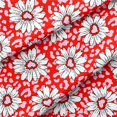 Valentine's Day Printed Liverpool Bullet Textured Stretch Solid Strip Thick Knit Jersey Fabric