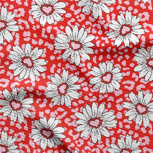 Valentine's Day Printed Liverpool Bullet Textured Stretch Solid Strip Thick Knit Jersey Fabric