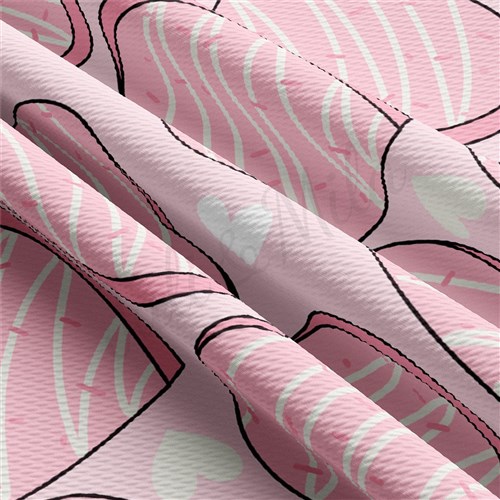Valentine's Day Liverpool Bullet Textured Stretch Solid Strip Thick Knit Jersey Fabric