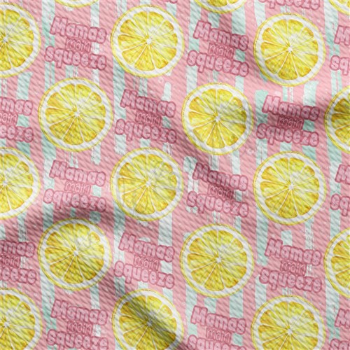 Mama's Main Squeeze Printed Liverpool Bullet Textured Stretch Solid Strip Thick Knit Jersey Fabric