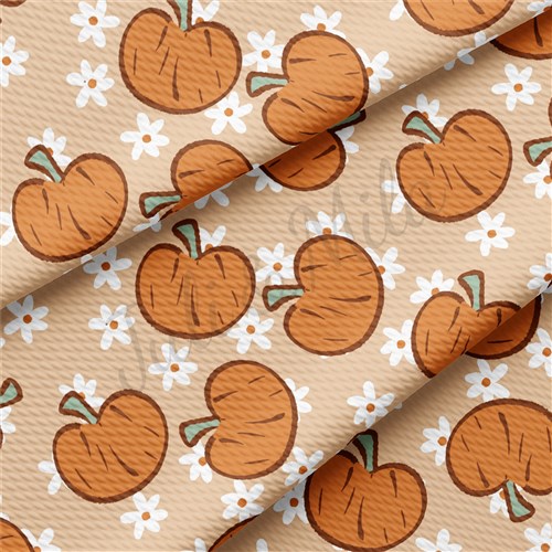 Pumpkin Fall Liverpool Bullet Textured Stretch Solid Strip Thick Knit Jersey Fabric