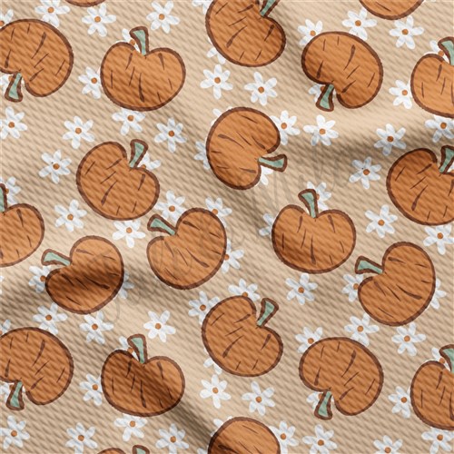 Pumpkin Fall Liverpool Bullet Textured Stretch Solid Strip Thick Knit Jersey Fabric