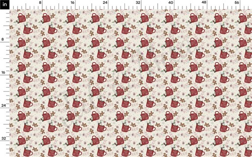 Christmas Hohoho Printed Liverpool Bullet Textured Stretch Solid Strip Thick Knit Jersey Fabric