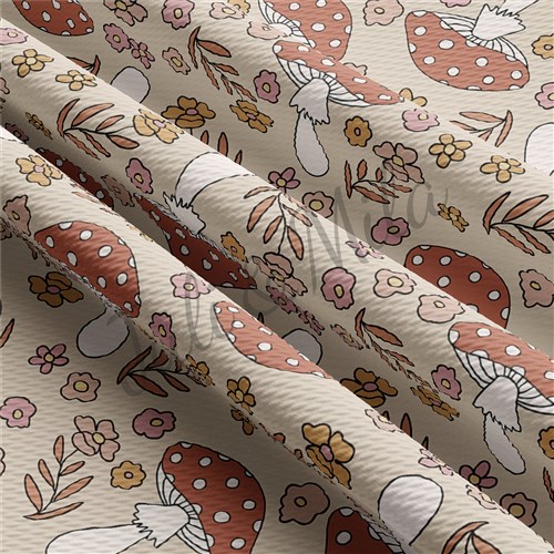 Printed Liverpool Fabric mushrooms2 & Get a Free $89.99 Embroidery Bundle