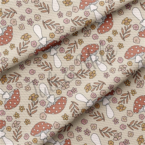 Printed Liverpool Fabric mushrooms2 & Get a Free $89.99 Embroidery Bundle