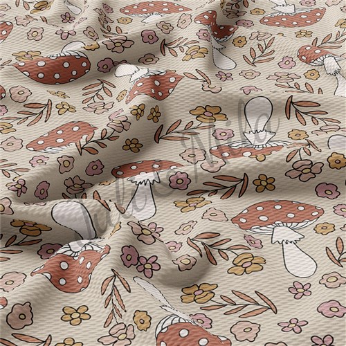 Printed Liverpool Fabric mushrooms2 & Get a Free $89.99 Embroidery Bundle