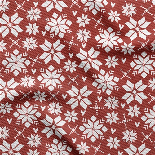 Christmas Christmas Liverpool Bullet Textured Stretch Solid Strip Thick Knit Jersey Fabric