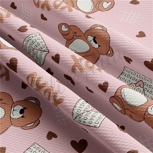 Valentine's Day Printed Liverpool Bullet Textured Stretch Solid Strip Thick Knit Jersey Fabric