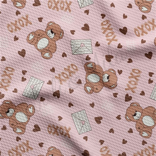 Valentine's Day Printed Liverpool Bullet Textured Stretch Solid Strip Thick Knit Jersey Fabric