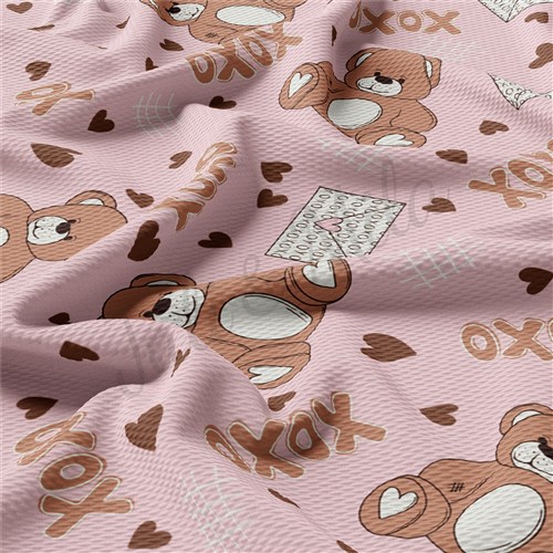 Valentine's Day Printed Liverpool Bullet Textured Stretch Solid Strip Thick Knit Jersey Fabric