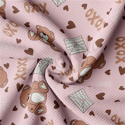 Valentine's Day Printed Liverpool Bullet Textured Stretch Solid Strip Thick Knit Jersey Fabric