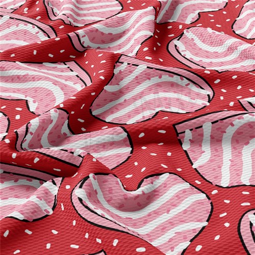 Valentine's Day Liverpool Bullet Textured Stretch Solid Strip Thick Knit Jersey Fabric