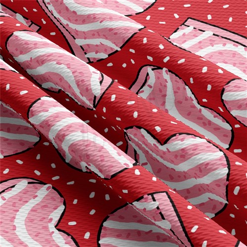 Valentine's Day Liverpool Bullet Textured Stretch Solid Strip Thick Knit Jersey Fabric