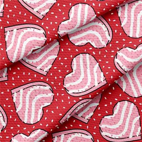 Valentine's Day Liverpool Bullet Textured Stretch Solid Strip Thick Knit Jersey Fabric
