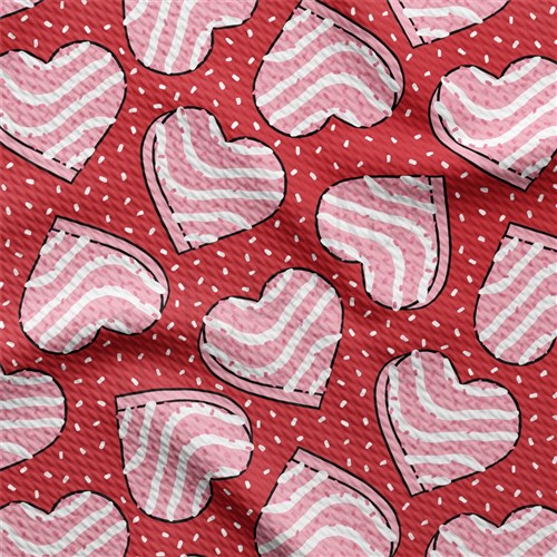 Valentine's Day Liverpool Bullet Textured Stretch Solid Strip Thick Knit Jersey Fabric