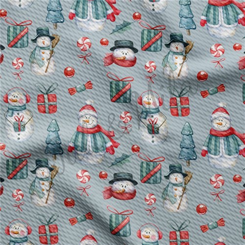 Christmas Liverpool Bullet Textured Stretch Solid Strip Thick Knit Jersey Fabric