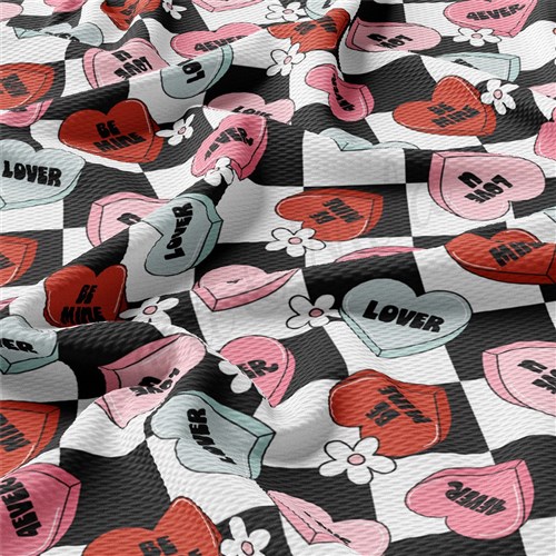 Valentine's Day Liverpool Bullet Textured Stretch Solid Strip Thick Knit Jersey Fabric