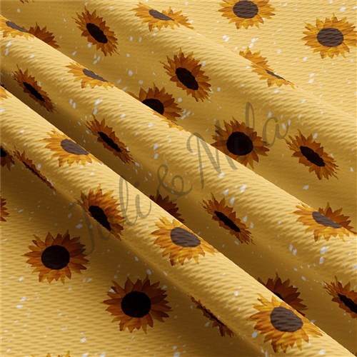 Printed Liverpool Fabric (sunflower) & Get a Free $89.99 Embroidery Bundle