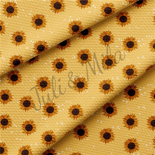 Printed Liverpool Fabric (sunflower) & Get a Free $89.99 Embroidery Bundle