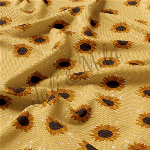 Printed Liverpool Fabric (sunflower) & Get a Free $89.99 Embroidery Bundle