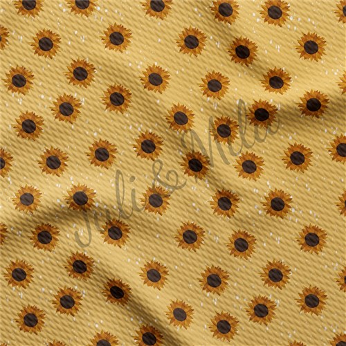 Printed Liverpool Fabric (sunflower) & Get a Free $89.99 Embroidery Bundle