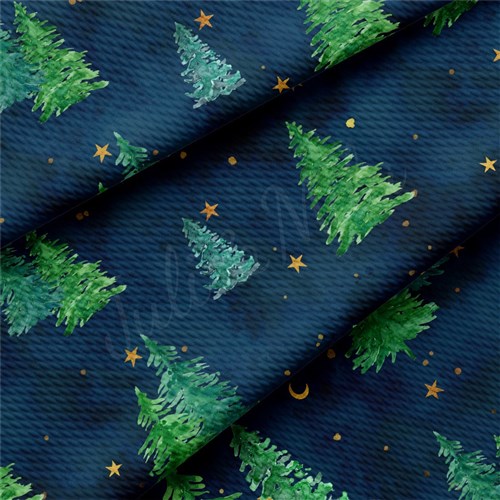 Christmas Watercolor Floral Liverpool Bullet Textured Stretch Solid Strip Thick Knit Jersey Fabric