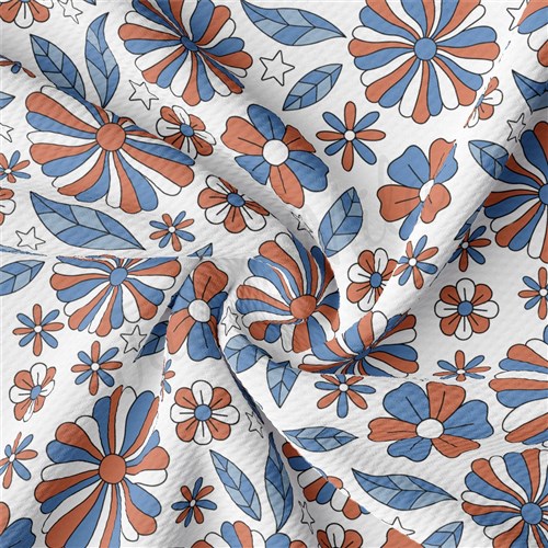 4th of July Patriotic Printed Liverpool Fabric AA2188 & Get a Free $89.99 Embroidery Bundle