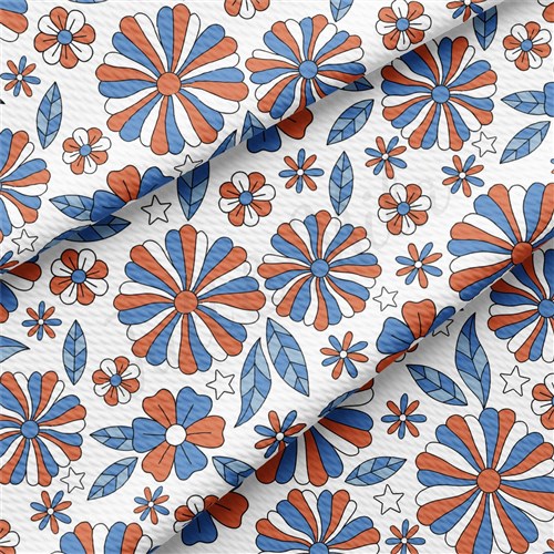 4th of July Patriotic Printed Liverpool Fabric AA2188 & Get a Free $89.99 Embroidery Bundle