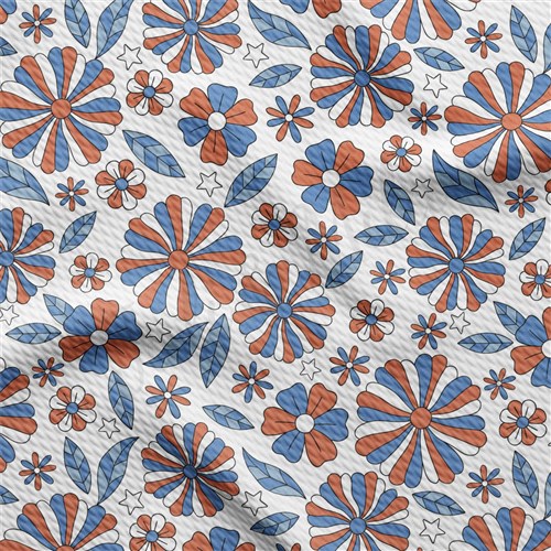 4th of July Patriotic Printed Liverpool Fabric AA2188 & Get a Free $89.99 Embroidery Bundle