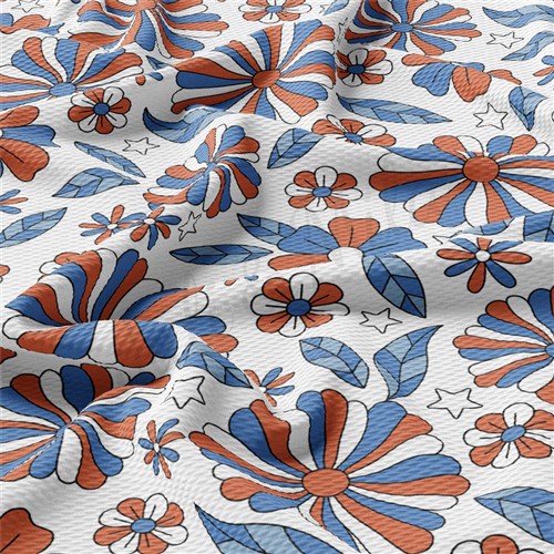 4th of July Patriotic Printed Liverpool Fabric AA2188 & Get a Free $89.99 Embroidery Bundle