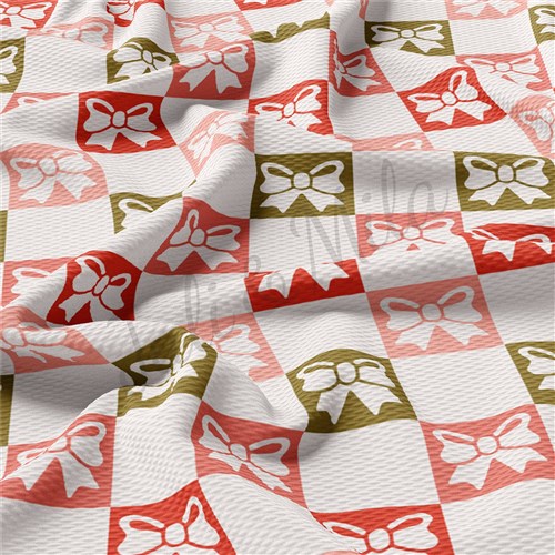 Christmas Printed Liverpool Bullet Textured Stretch Solid Strip Thick Knit Jersey Fabric