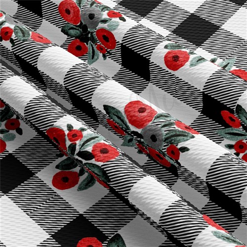 Christmas Plaid Printed Liverpool Fabric AA2181 & Get a Free $89.99 Embroidery Bundle