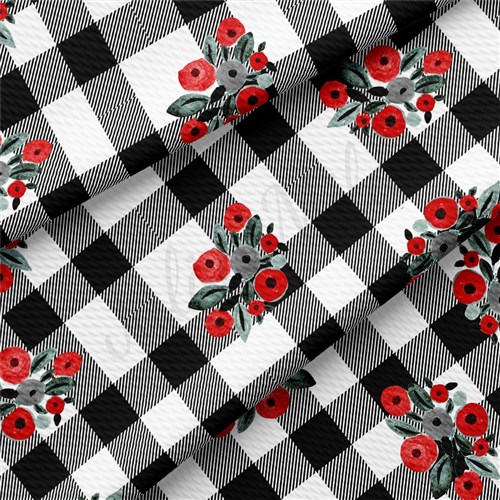 Christmas Plaid Printed Liverpool Fabric AA2181 & Get a Free $89.99 Embroidery Bundle