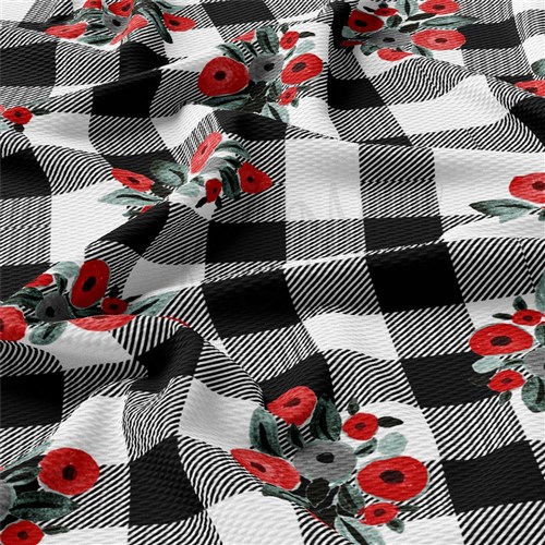 Christmas Plaid Printed Liverpool Fabric AA2181 & Get a Free $89.99 Embroidery Bundle