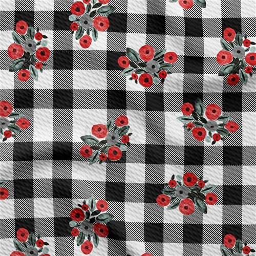 Christmas Plaid Printed Liverpool Fabric AA2181 & Get a Free $89.99 Embroidery Bundle