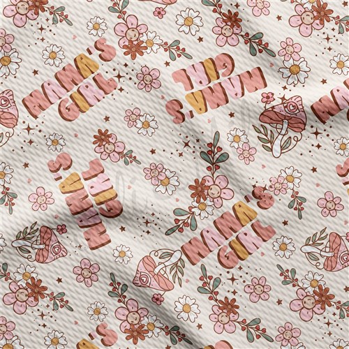 Mam's Girl Printed Liverpool 4 Way Fabric AA1512 & Get a Free $89.99 Embroidery Bundle