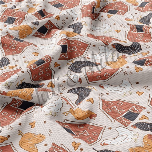 Farm Printed Liverpool 4 Way Fabric animals2 & Get a Free $89.99 Embroidery Bundle