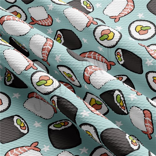 Sushi Liverpool Bullet Textured Stretch Solid Strip Thick Knit Jersey Fabric