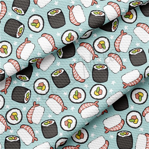 Sushi Liverpool Bullet Textured Stretch Solid Strip Thick Knit Jersey Fabric