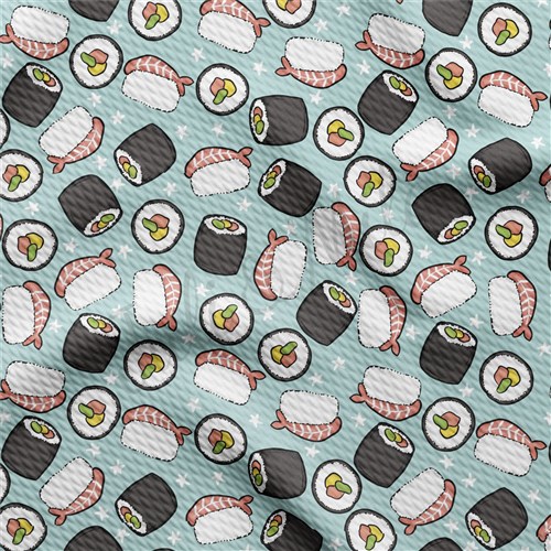 Sushi Liverpool Bullet Textured Stretch Solid Strip Thick Knit Jersey Fabric