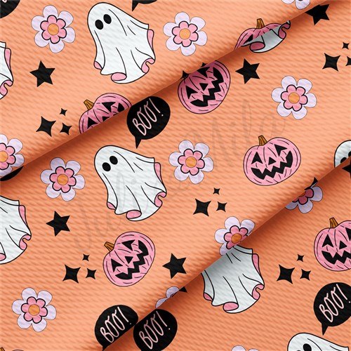 Fall Halloween Pumpkin Printed Liverpool AA1565 & Get a Free $89.99 Embroidery Bundle