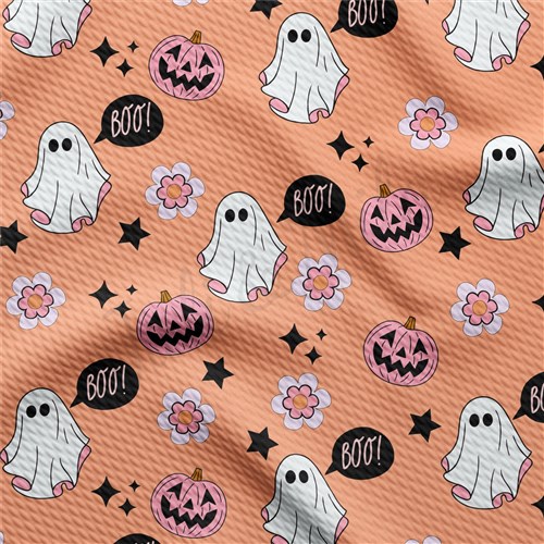 Fall Halloween Pumpkin Printed Liverpool AA1565 & Get a Free $89.99 Embroidery Bundle